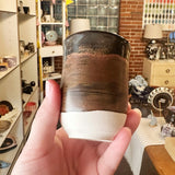 Black & Tan Smooth Satin Cup with Tea Dust Sparkle | Madeleine Schmidt