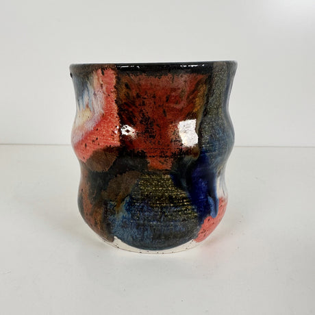 Deep Dark Watercolor Style Stoneware Vases in Three Styles | Madeleine Schmidt