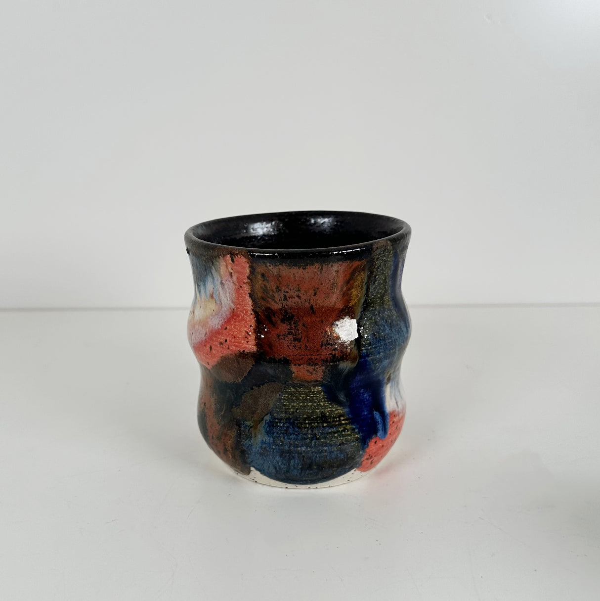 Deep Dark Watercolor Style Stoneware Vases in Three Styles | Madeleine Schmidt