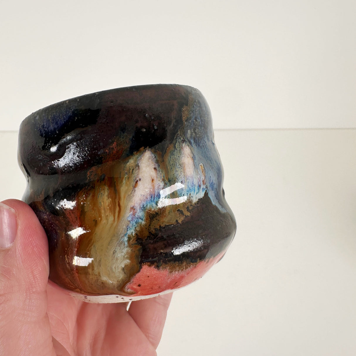 Deep Dark Watercolor Style Stoneware Vases in Three Styles | Madeleine Schmidt