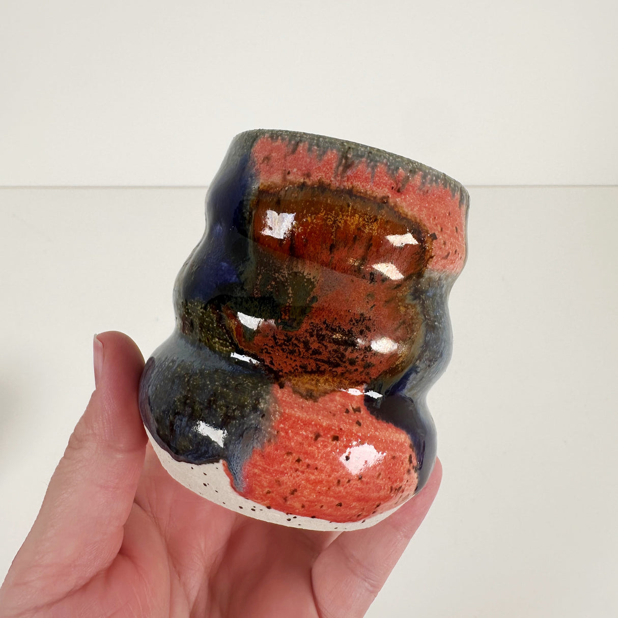 Deep Dark Watercolor Style Stoneware Vases in Three Styles | Madeleine Schmidt