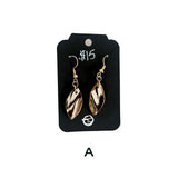 Black & White Marbled Ceramic Earrings Featuring Gold Accents- Multiple Shapes & Styles Available