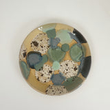 Winter Woods and Blue Green Speckled Stoneware Dishes | Madeleine Schmidt