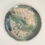 Winter Woods and Blue Green Speckled Stoneware Dishes | Madeleine Schmidt