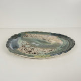 Winter Woods and Blue Green Speckled Stoneware Dishes | Madeleine Schmidt
