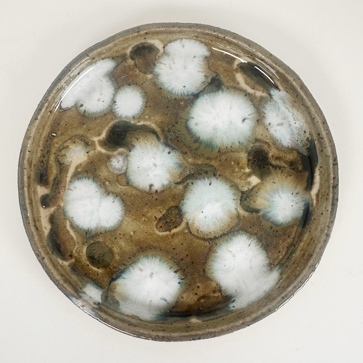 Winter Woods and Blue Green Speckled Stoneware Dishes | Madeleine Schmidt