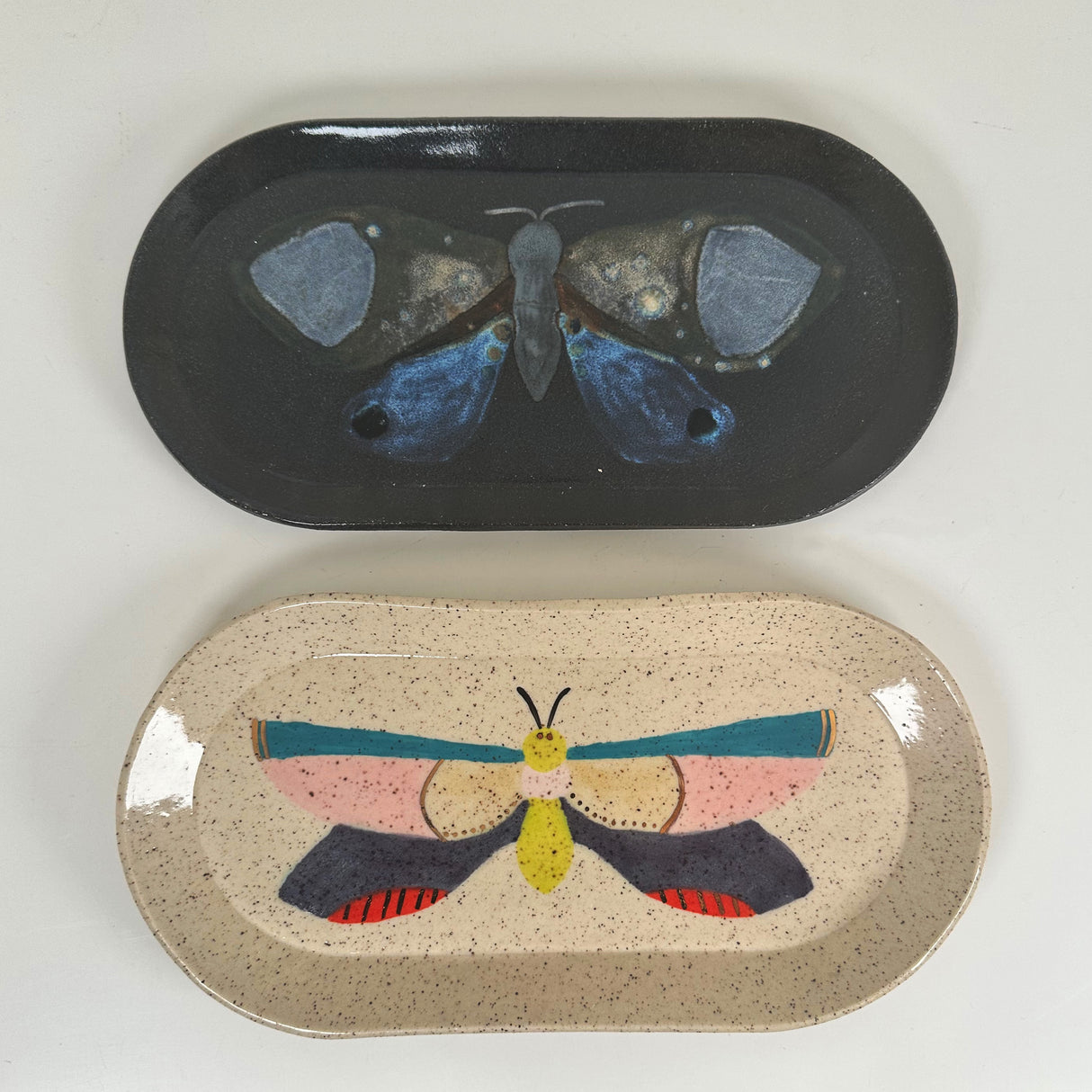 Moth & Butterfly Stoneware Trays | Madeleine Schmidt