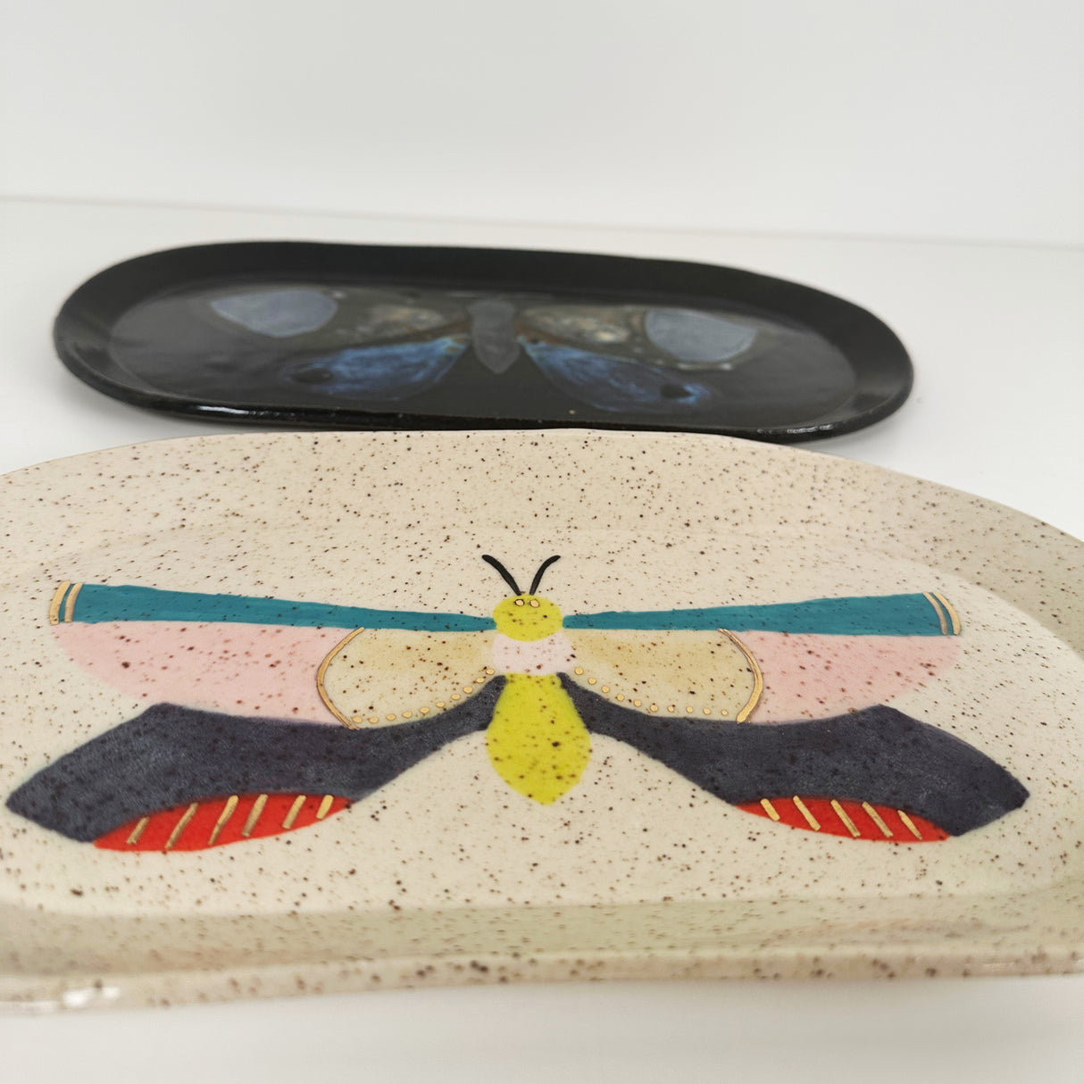 Moth & Butterfly Stoneware Trays | Madeleine Schmidt