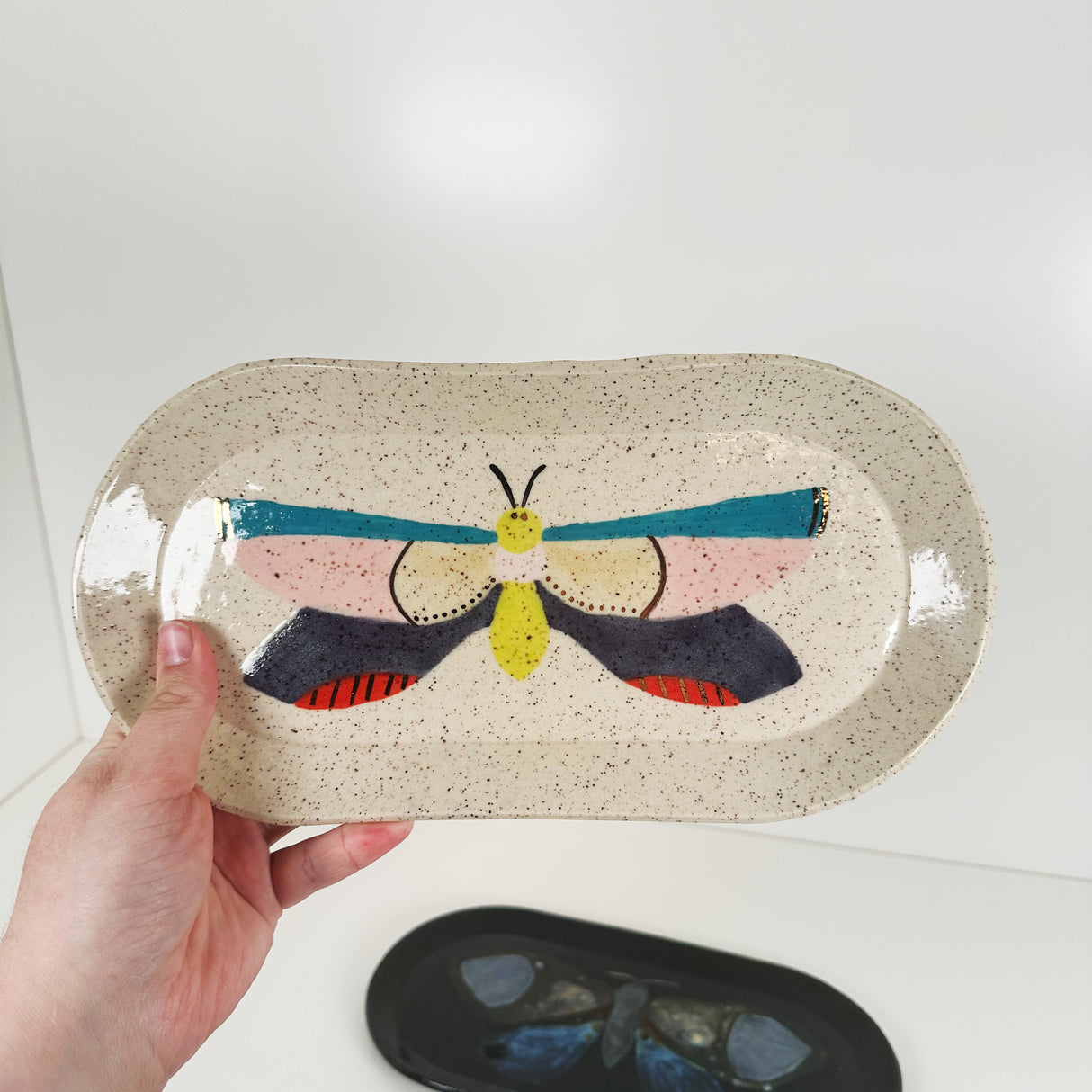 Moth & Butterfly Stoneware Trays | Madeleine Schmidt