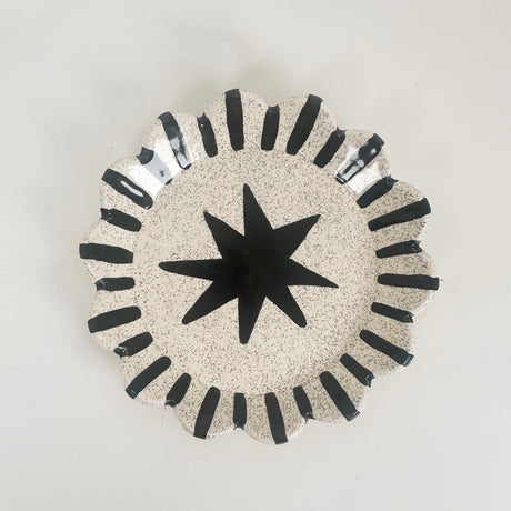 Speckled Black & White Trinket Plate with Stars & Stripes | Madeleine Schmidt
