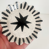 Speckled Black & White Trinket Plate with Stars & Stripes | Madeleine Schmidt
