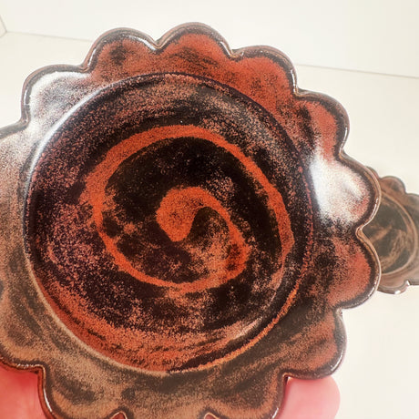 Scalloped Copper Sparkle Stoneware Dishes | Madeleine Schmidt