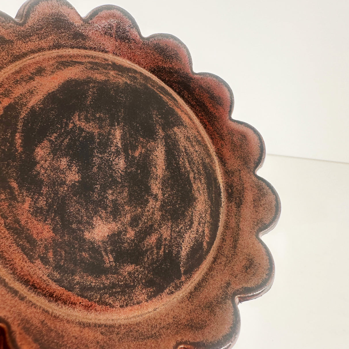 Scalloped Copper Sparkle Stoneware Dishes | Madeleine Schmidt