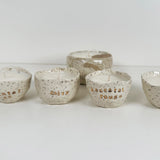 Speckled Stoneware Bowls Featuring 22k Gold and Designer Fragrances  | Madeleine Schmidt