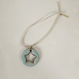 Hand Painted Star Cut Out Ceramic Ornament in Blue | Terra Clay