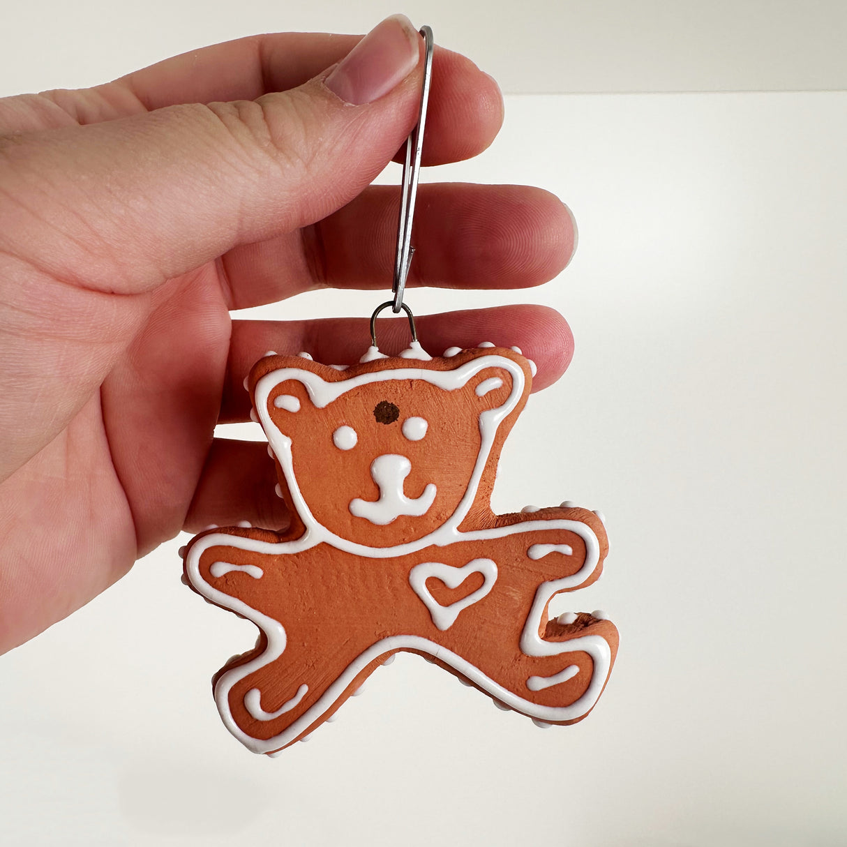 Terracotta Teddy Bear Ornament- B | Once & Future Things