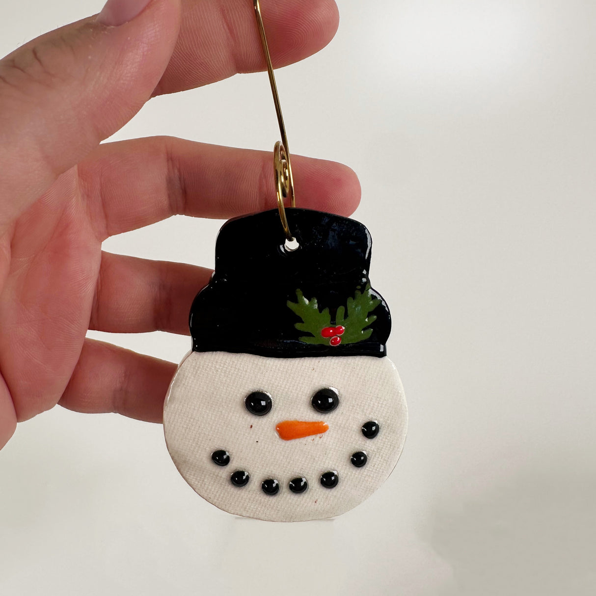 Ceramic Snowman Ornament- A | Once & Future Things
