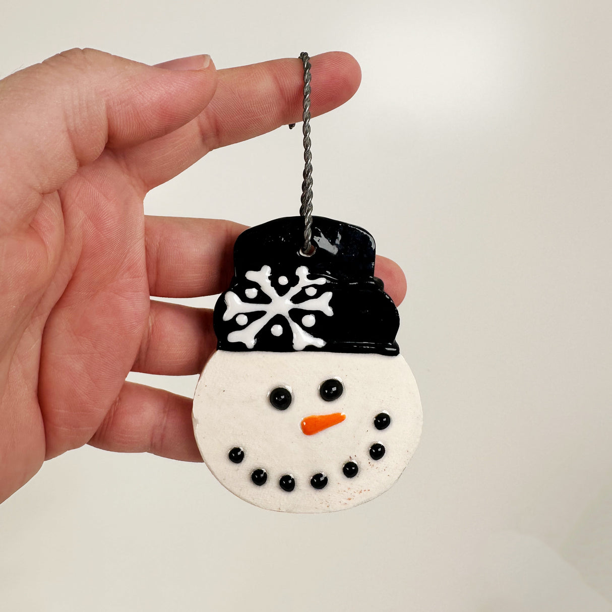 Ceramic Snowman Ornament- B | Once & Future Things