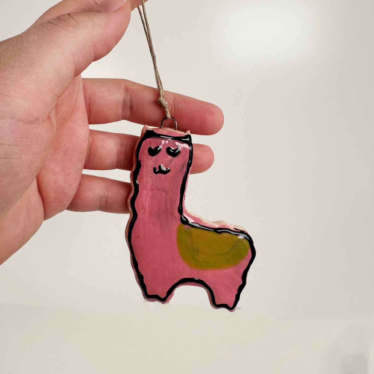 Ceramic Lama Ornament- A | Once & Future Things