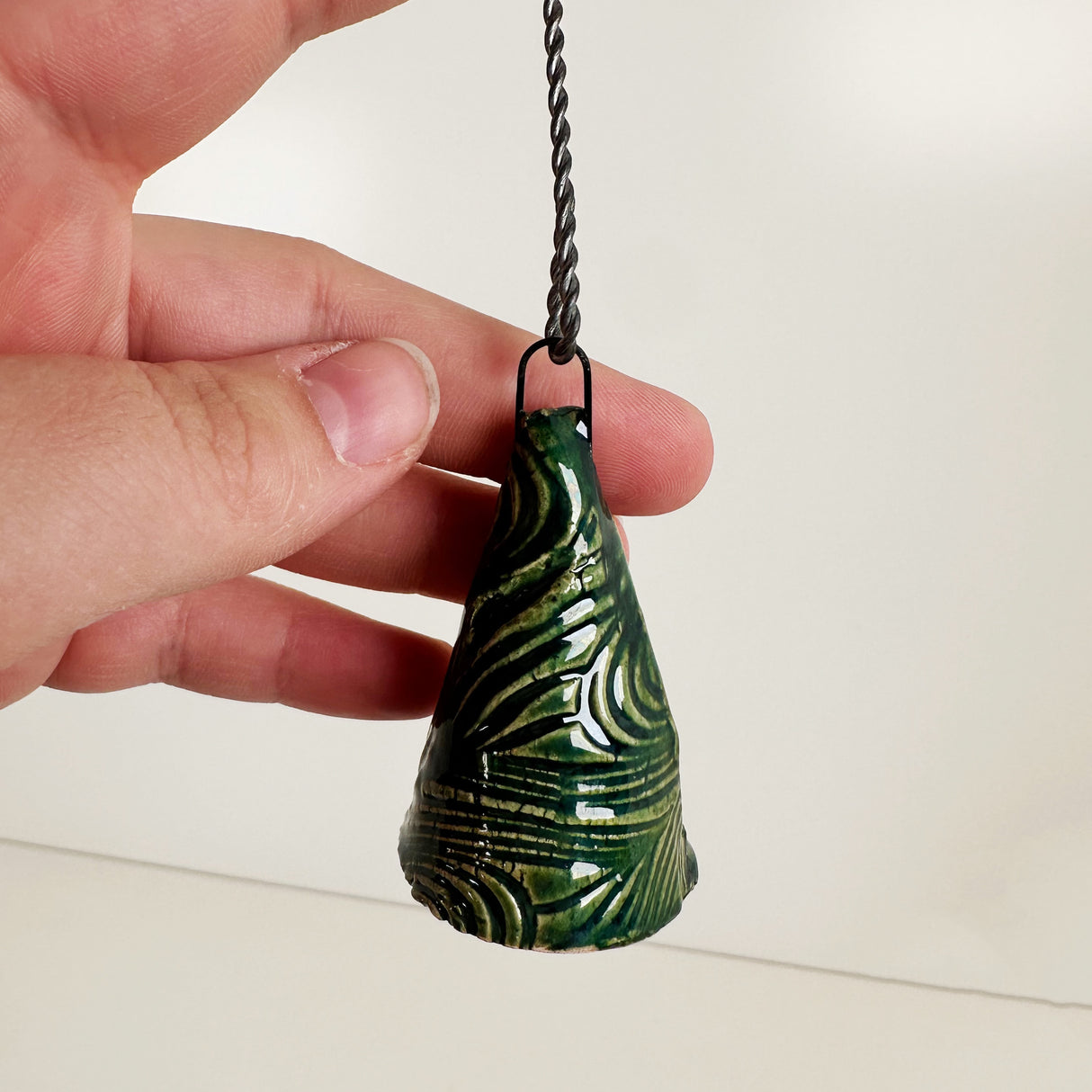 Ceramic Deep Green Tree Ornament- A | Once & Future Things
