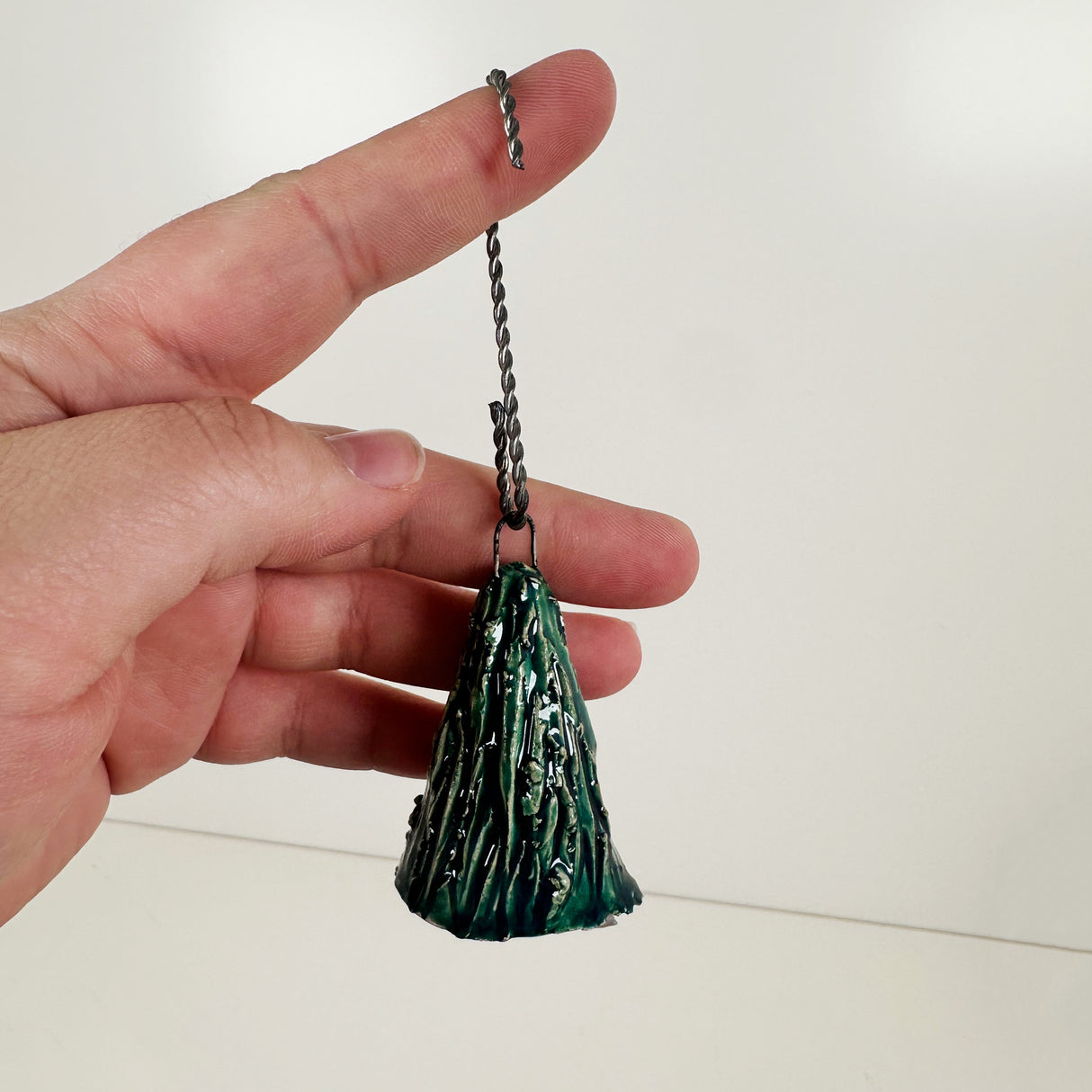 Ceramic Deep Green Tree Ornament- C | Once & Future Things
