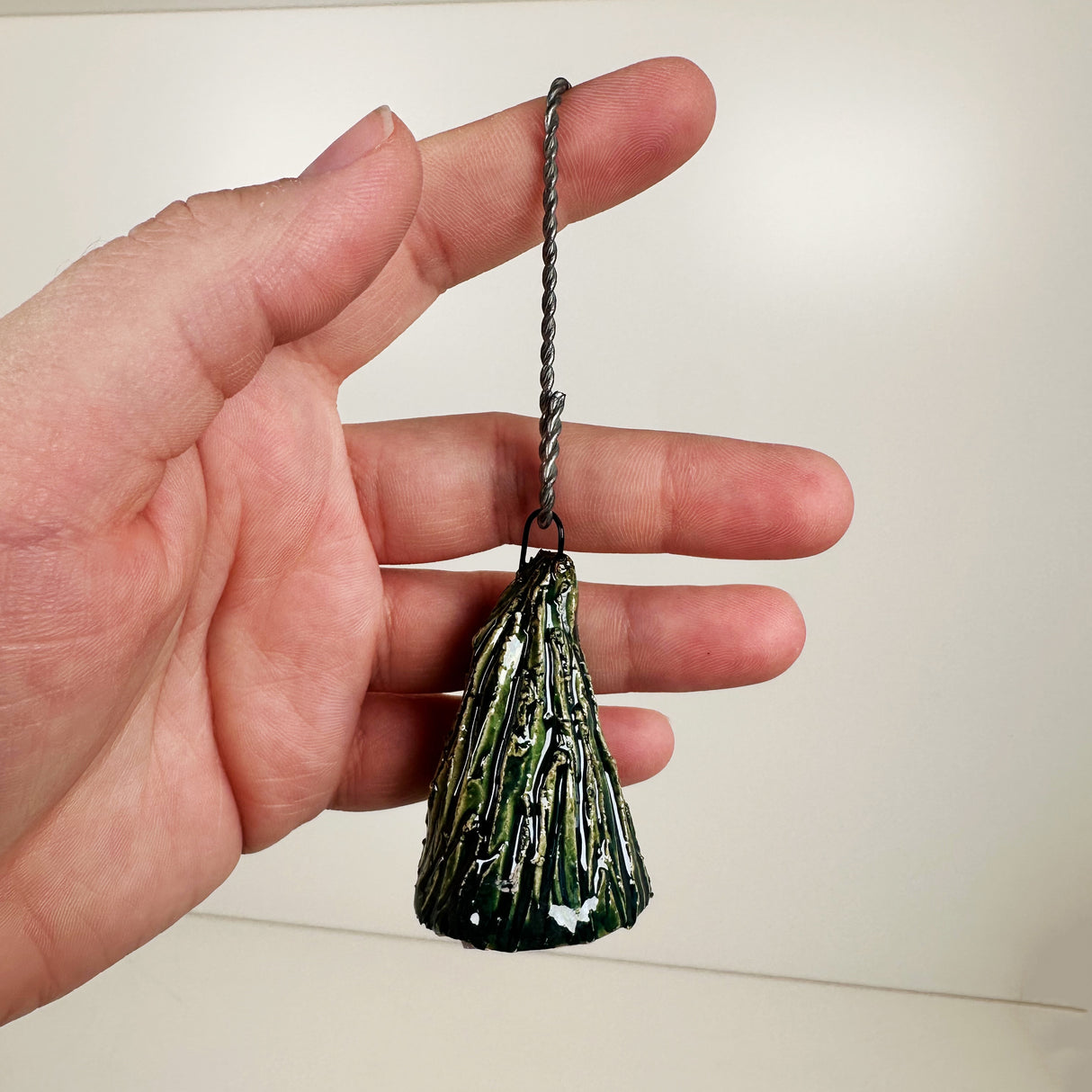 Ceramic Deep Green Tree Ornament- F | Once & Future Things