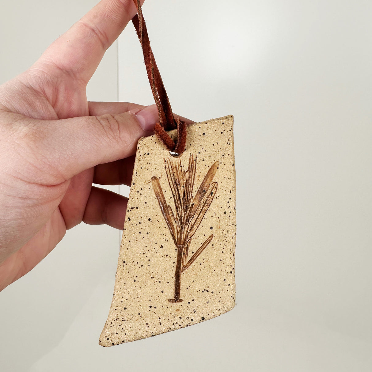Rosemary Twig Ceramic Ornament- A | Triska Pottery