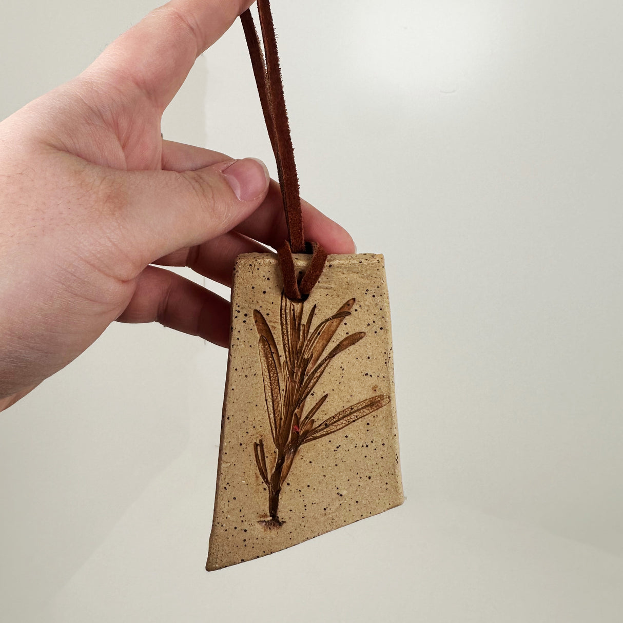 Rosemary Twig Ceramic Ornament- B | Triska Pottery