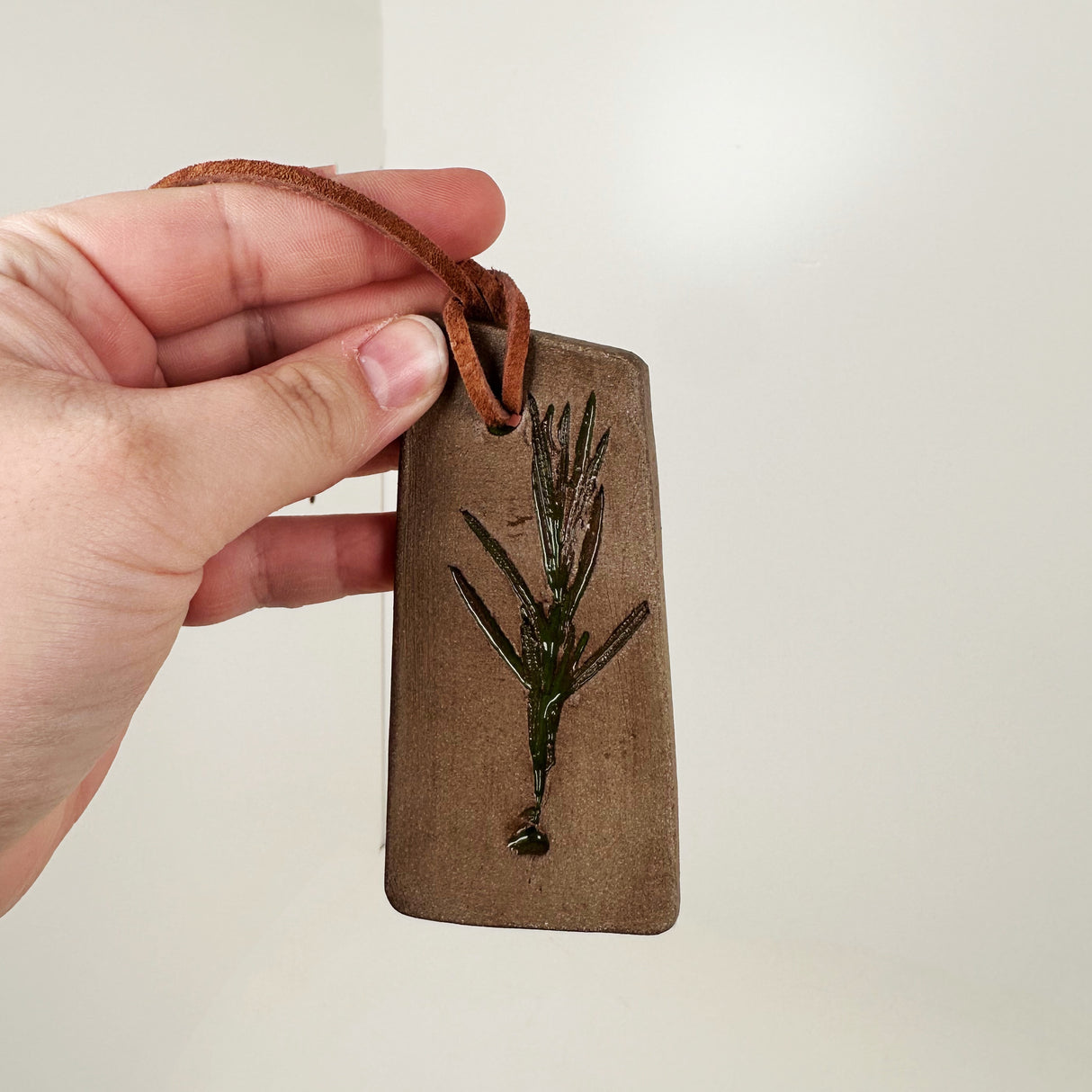 Rosemary Twig Ceramic Ornament- D | Triska Pottery