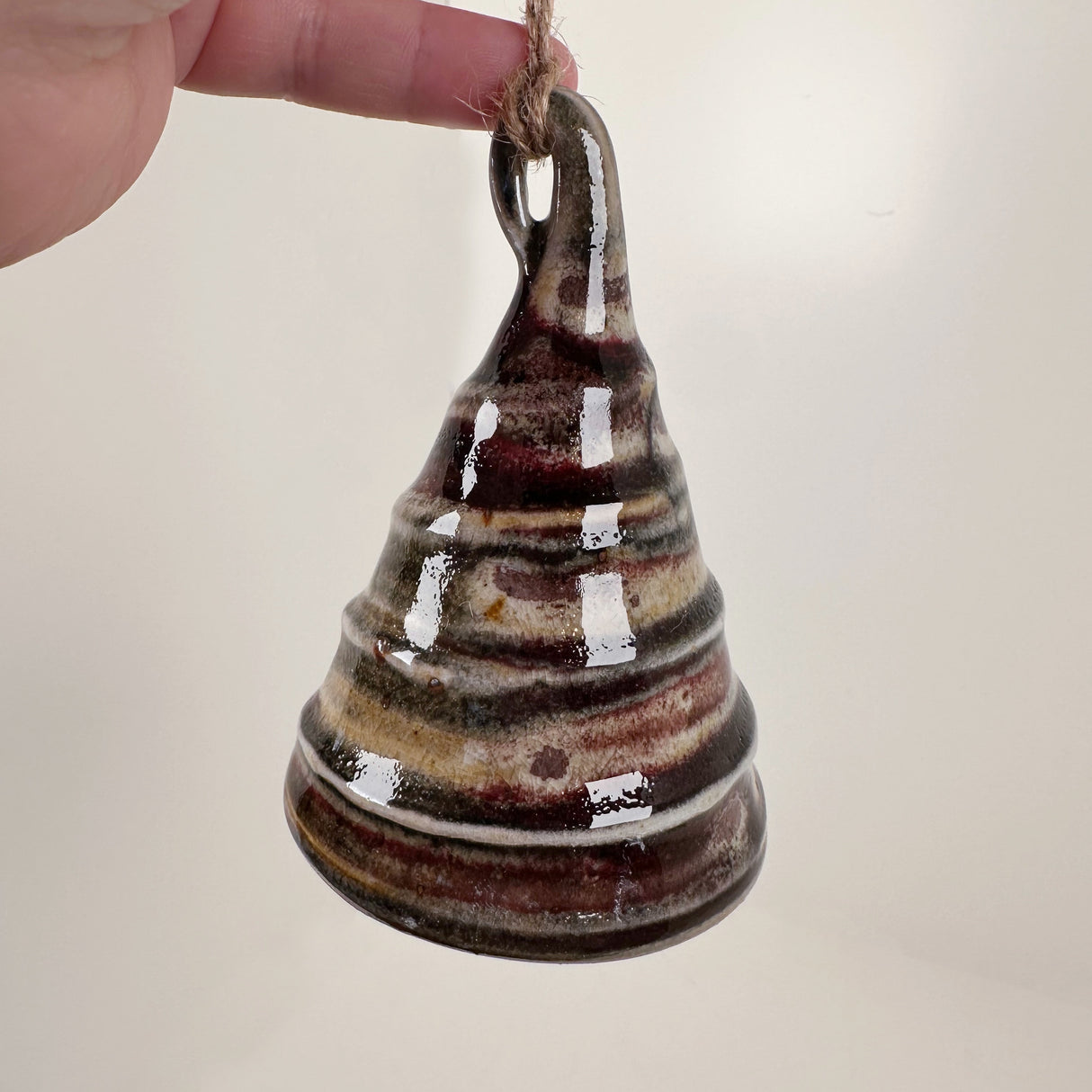 Marbled Twist Tree Ornament with Hints of Purple | Catherine Aufdenkamp