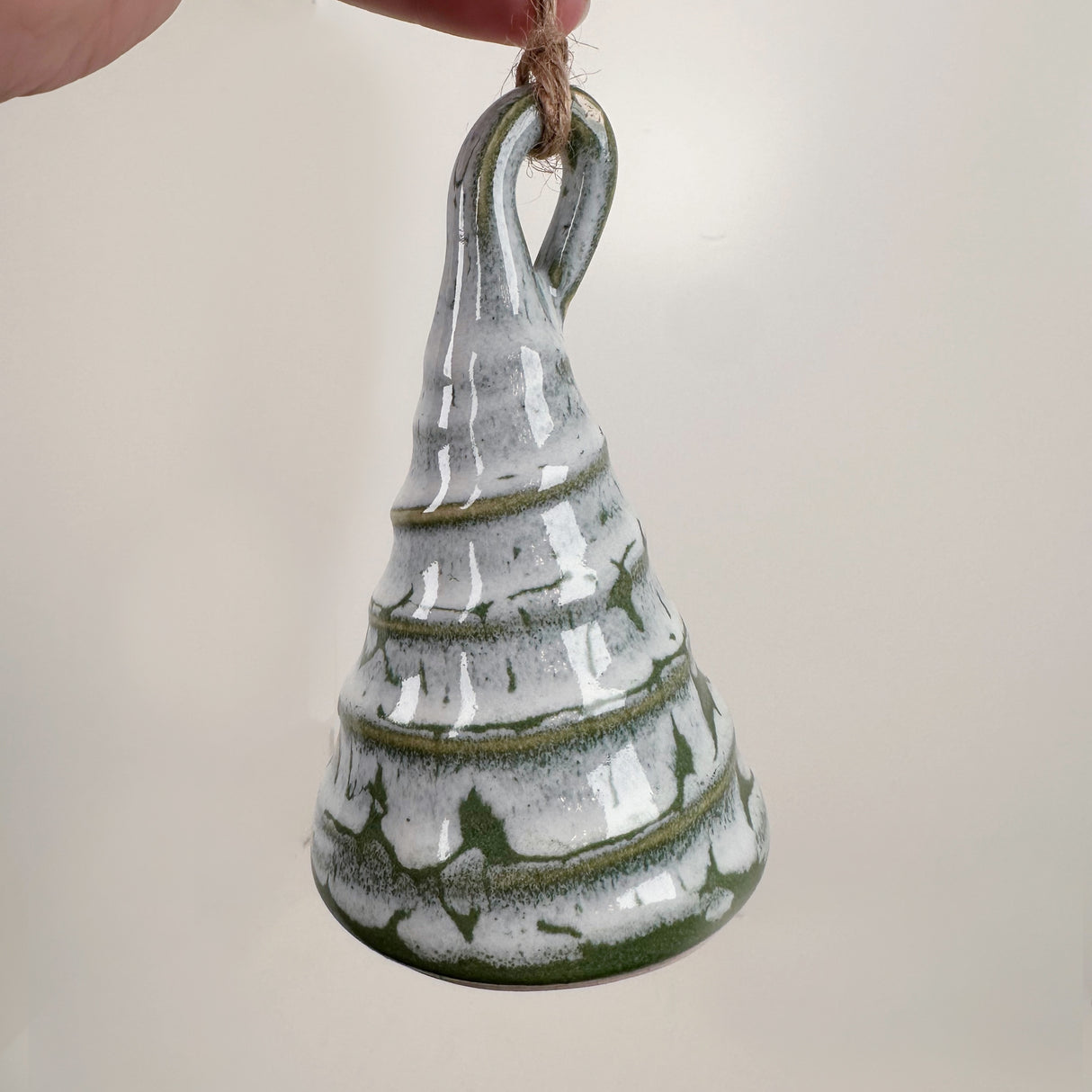Snowy Green Tiered Tree Ornament | Catherine Aufdenkamp