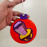 Ring Pop Painted Collage Ornament- Multiple Styles Available | Jackie Myers Art