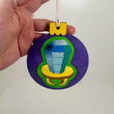 Ring Pop Painted Collage Ornament- Multiple Styles Available | Jackie Myers Art