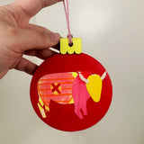 Painted Collage Buffalo Ornament- Multiple Styles Available | Jackie Myers Art