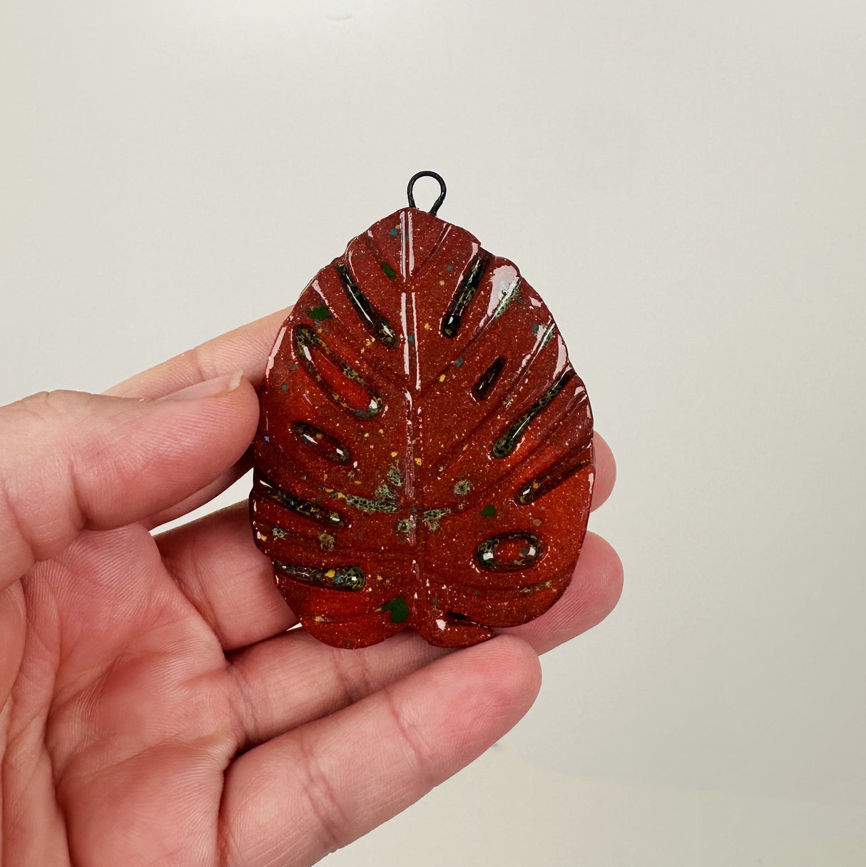 Ceramic Monstera Leaf Ornament | Bunnyfoot Pottery