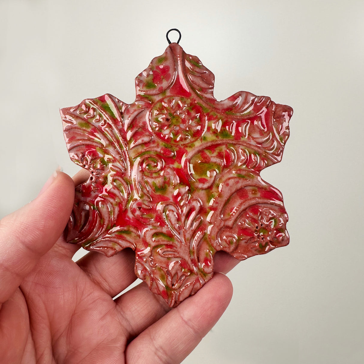 Ceramic Flower Imprint Ornament | Bunnyfoot Pottery