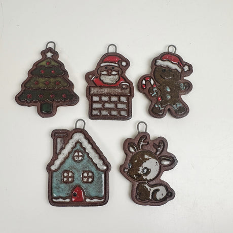Set of Festive Ceramic Ornaments | Bunnyfoot Pottery