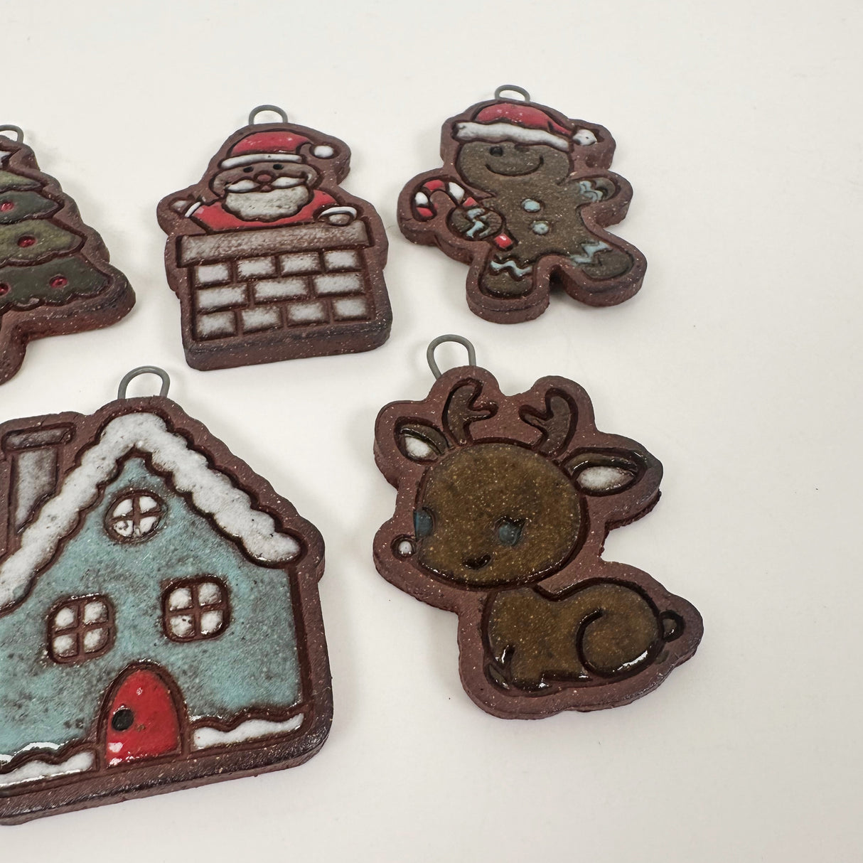 Set of Festive Ceramic Ornaments | Bunnyfoot Pottery