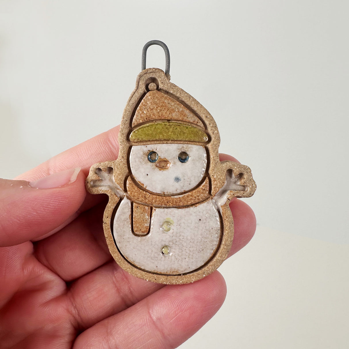 Ceramic Mini Snowman Ornament | Bunnyfoot Pottery