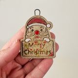 Ceramic Mini Santa Ornament- Multiple Styles Available | Bunnyfoot Pottery