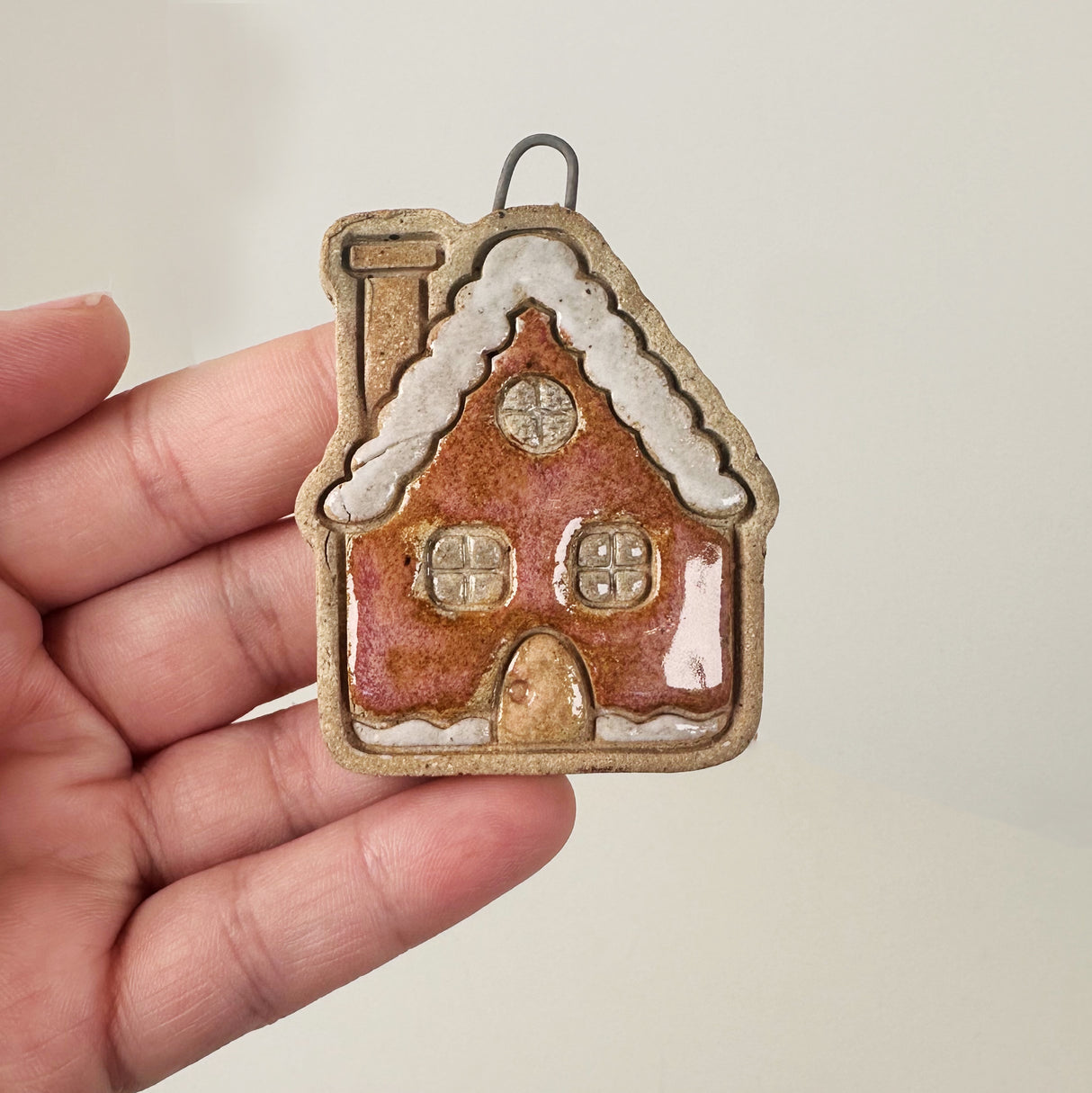 Ceramic Mini Gingerbread House Ornament | Bunnyfoot Pottery