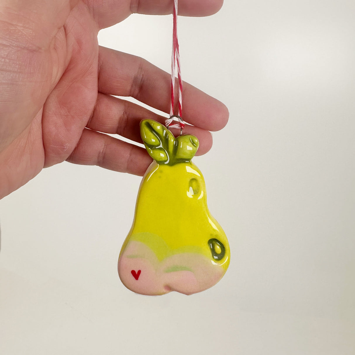 Green Pear Butt Ceramic Ornaments | Shop Maranda