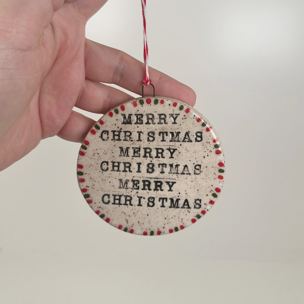 Merry Christmas Ceramic Ornament | Shop Maranda