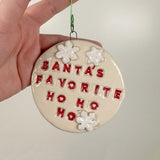 Santa's Favorite Ceramic Ornament | Molly Jensen