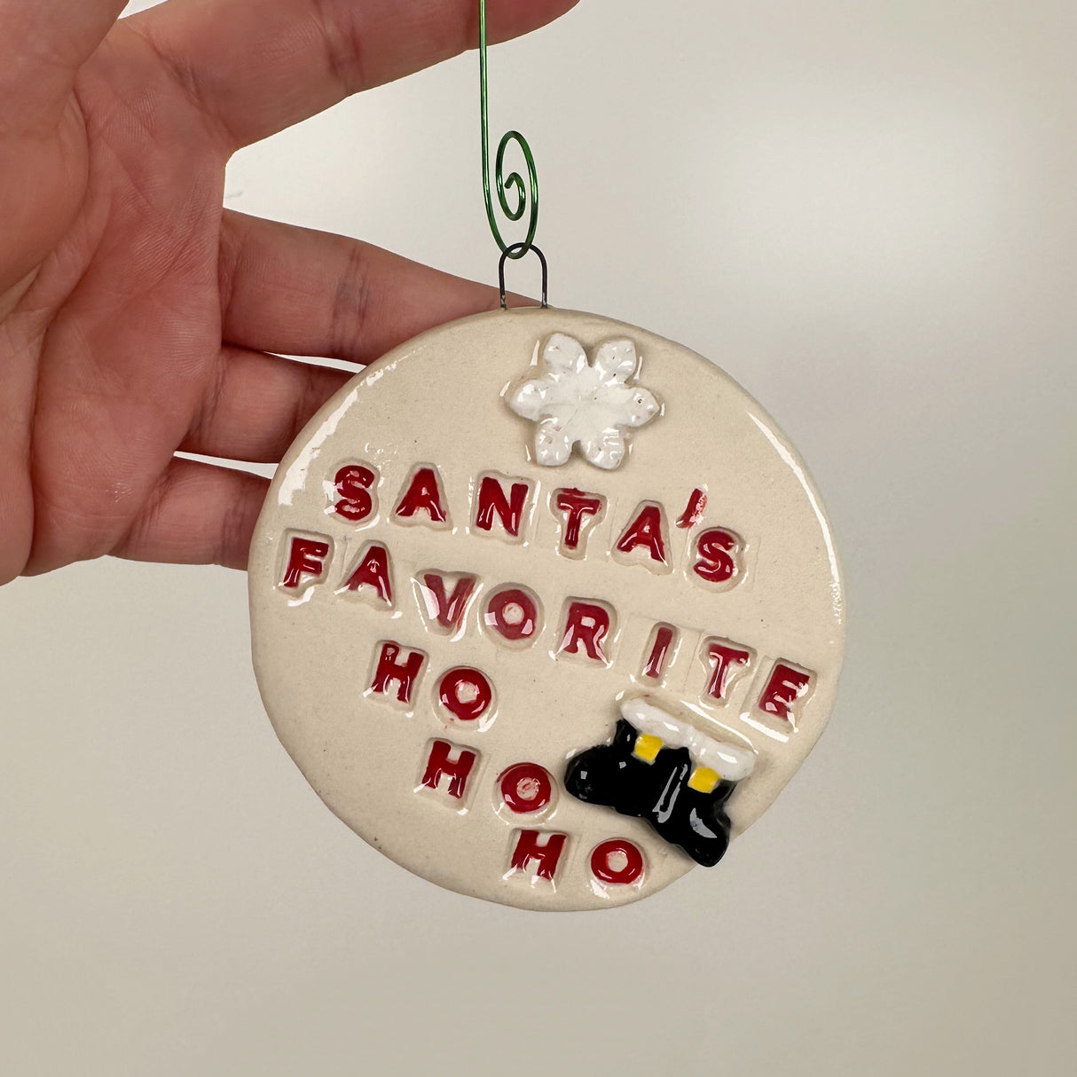 Santa's Favorite Ceramic Ornament | Molly Jensen