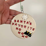 Santa's Favorite Ceramic Ornament | Molly Jensen