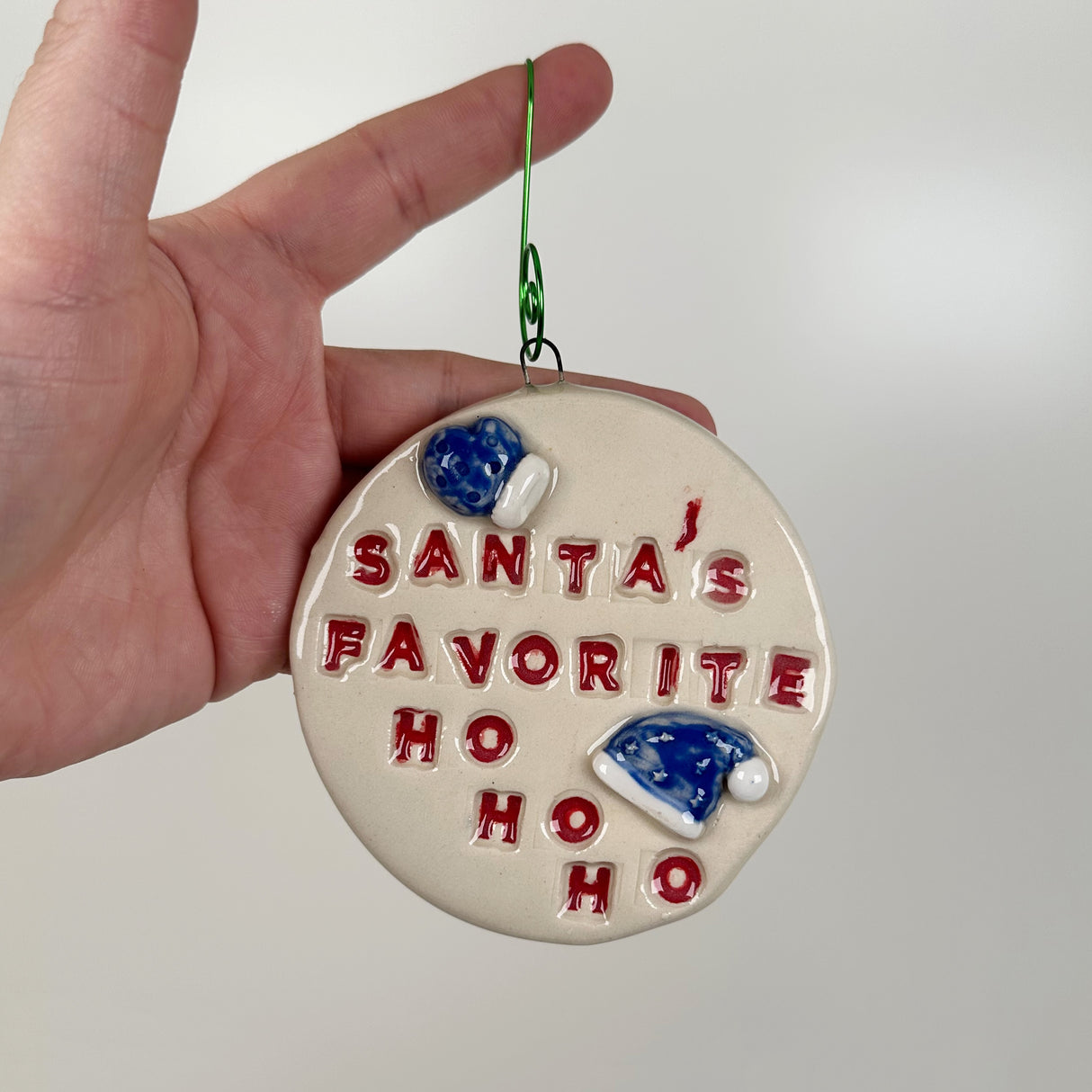 Santa's Favorite Ceramic Ornament | Molly Jensen