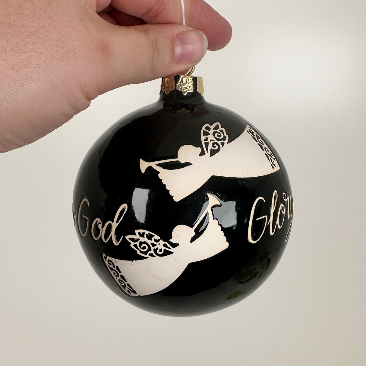 Black Glory Ceramic Globe Ornament | Sherry Strickland
