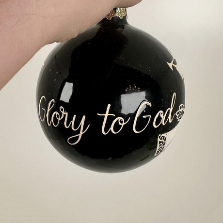 Black Glory Ceramic Globe Ornament | Sherry Strickland