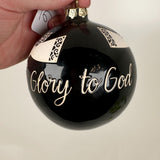 Black Glory Ceramic Globe Ornament | Sherry Strickland